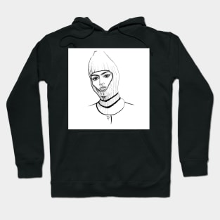 portrait fashion graphic art balaclava Hoodie